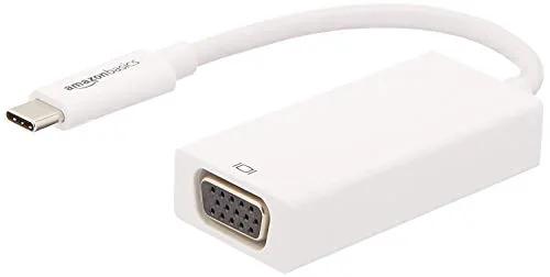 AmazonBasics - Adattatore USB 3.1 Tipo-C a VGA, Bianco