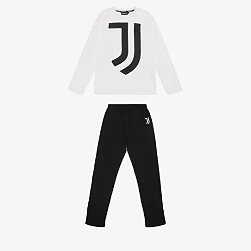 JUVENTUS Pigiama Completo Manica Lunga Bambino - Maxi Logo - 100% Originale - 100% Prodotto Ufficiale - Scegli la Taglia (Taglia 12 Anni)