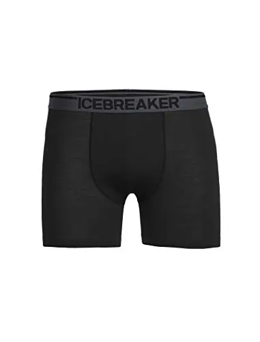 Icebreaker Merino Anatomica Boxer Intimo da Uomo, Nero, M