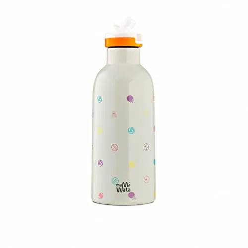 MAMA WATA MamaWata Insulated 470 ml + Sport Lid Bottiglia, Adulti Unisex, Team (Multicolore)