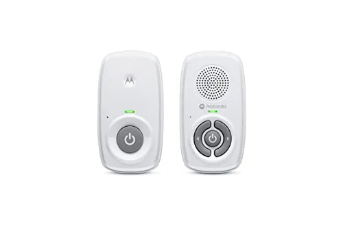 Motorola Nursery AM21/MBP21 Audio Baby Monitor - Baby Monitor digitale con tecnologia DECT per il monitoraggio audio, portata 300 metri, microfono ad alta sensibilità, bianco