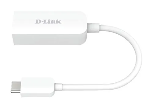 D-Link DUB-E250 Adattatore da USB-C a Ethernet 2.5G, da USB-C a RJ45 2.5 Gigabit LAN, compatibile con Thunderbolt 3, Mac OS e Windows.