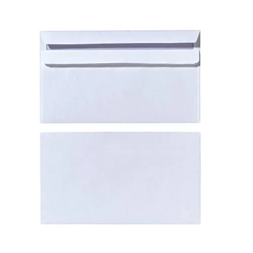 Herlitz | buste per lettere | lunghezza DIN | autoadesive | stampa interna | termosigillate | incellofanate | 100 pzz | in bianco senza finestra DL bianco