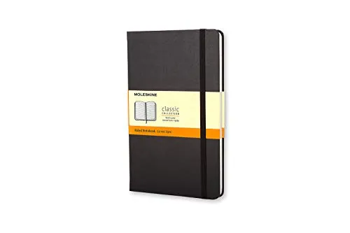 Moleskine Notebook Classic- Copertina Rigida - Taccuino a Pagine Rigate, Pocket, Nero