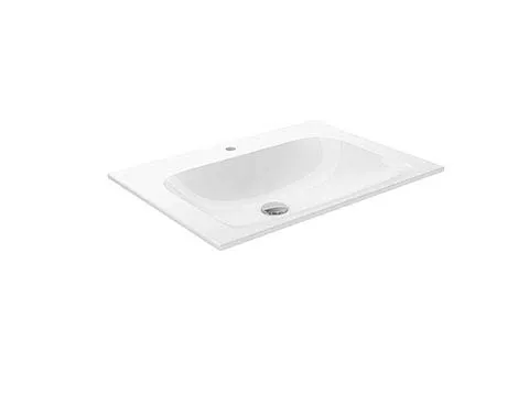 Lavabo in Ceramica Keuco X-Line con Foro per Rubinetto, Senza sfioratore, 655 x 493 mm - 33150316501