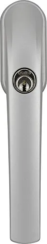 ABUS 373855 - Maniglia per finestra"FG300 S AL0125", con serratura monochiave, colore: Argento