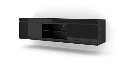 BIM Furniture Mobile per TV NET 180, universale, da appendere, basso, per TV, credenza, comò Hi-Fi, da tavolo (nero)