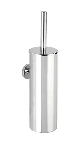 WENKO Portascopino per WC Bosio lucido acciaio inossidabile, Acciaio inossidabile, 9 x 40.5 x 13 cm, Lucido