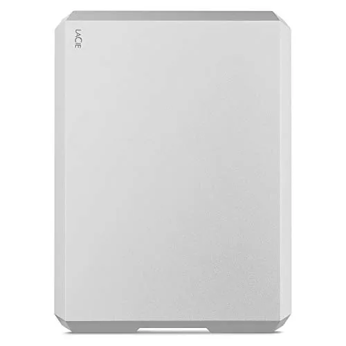 LaCie Mobile Drive, 5 TB, Hard Disk Esterno Portatile, USB-C, USB 3.0, Moon Silver, 2 anni di servizi Rescue (STHG5000400)