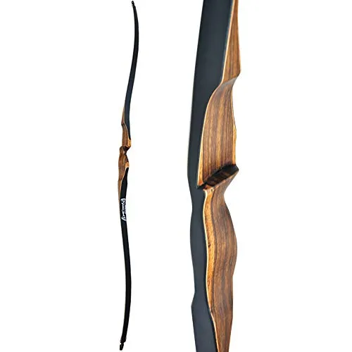 SHARROW 52" Tradizionale Longbow Arco Ricurvo 10-30lbs Arco di Legno da Caccia per Arco di Pratica Bersaglio (15lbs)