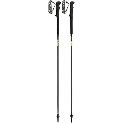 Leki Micro RCM Nordic Walking Stick, Unisex, 6432586, Nature Carbon/Neon Yellow, 115