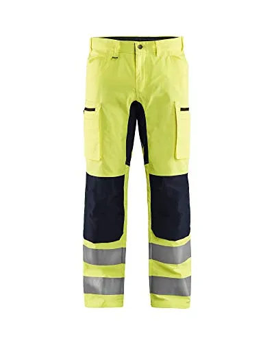 Blaklader 158518113399C150 - Pantaloni da lavoro elasticizzati High Vis, taglia C150, colore: Giallo/Nero