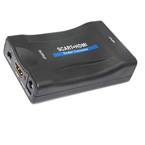 Convertitore da SCART a HDMI, Adattatore audio video switch SCART/HD, Scaler video PAL/NTSC, Convertitore analogico digitale da SCART a HDMI HD