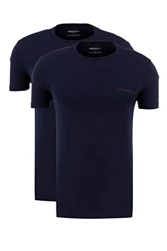 Emporio Armani 2 T-Shirt Uomo Cotone Elastico Girocollo Intimo Underwear Taglia M