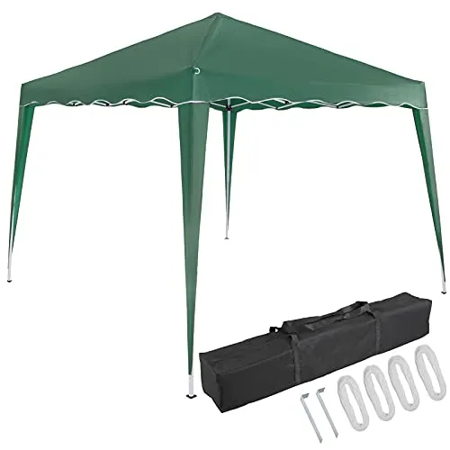 Casaria® Gazebo da Giardino Capri 3x3m Pop-Up Protezione 50+ Impermiabile Tenda a Fisarmonica Verde