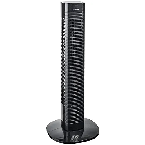 Bestron Ventilatore a torre con funzione oscillante e timer, Altezza: 80 cm, 50 W, Nero