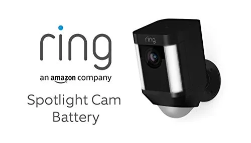 Ring Spotlight Cam Battery | Videocamera di sicurezza HD con faretto LED, allarme acustico, comunicazione bidirezionale, alimentata a batteria