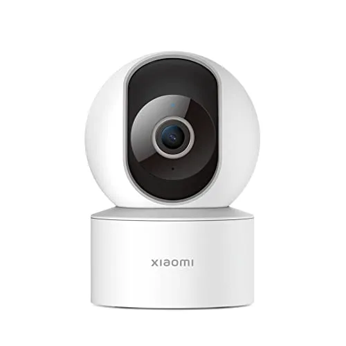 Xiaomi Mi Smart Camera C200 Home Security Camera Interno 360° 1080, 360° Telecamera Panoramica, Rilevamento umano Intelligente AI, Connettività Wi-Fi, Audio bidirezionale, Funziona con Alexa, Bianco