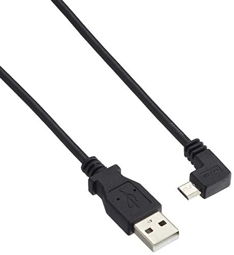 STARTECH.COM USBAUB50CMRA Cavo Micro-USB da Ricarica e Sincronizzazione per Smartphone e Tablet, Connettore Angolare Destro, 0.5 m, Nero