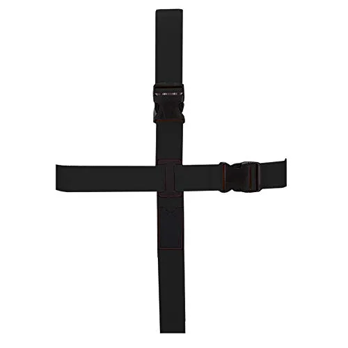 BlueCosto (Nero) Cross Cinghie per valigie Bagagli Borse Cintura Accessori da viaggio
