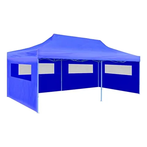 vidaXL Tenda per Feste Pop-up Pieghevole 3 x 6 m Blu