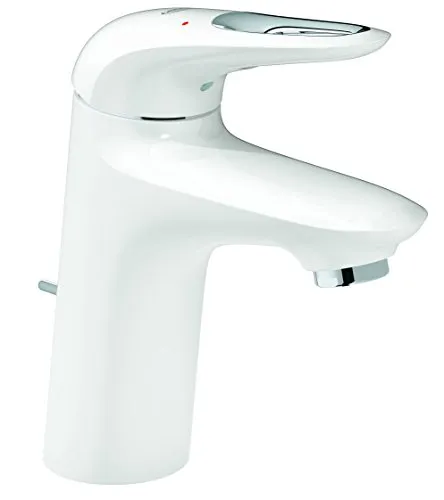 Grohe 33558LS3 Miscelatore Monocomando per Lavabo Taglia S Eurostyle New Leva Aperta, Moon White, Bianco, S