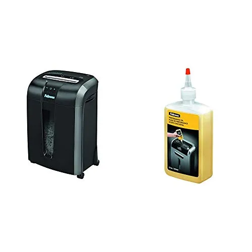 Fellowes 4601102 Distruggidocumenti 73Ci, a Frammento, 12 Fogli & 35250 Olio Lubrificante per Distruggidocumenti, 355 ml