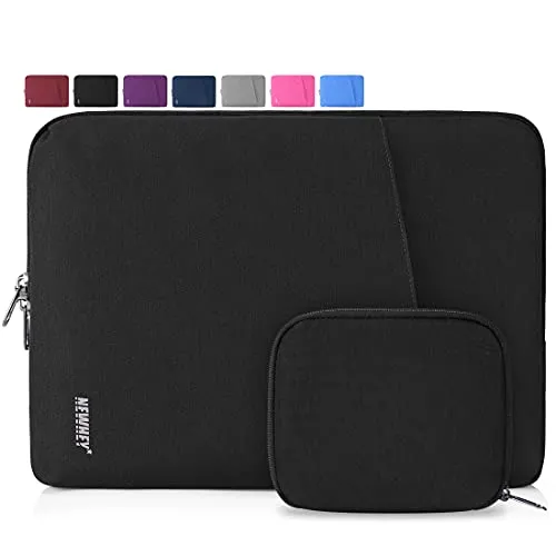 NEWHEY Custodia per Macbook Air 14 Pollici Impermeabile Custodia PC 14 Pollici Antiurto Porta Computer Custodia Borsa con Piccolo Caso Nero