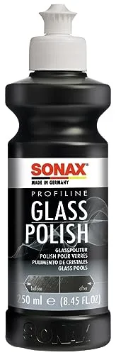 SONAX PROFILINE GlassPolish (250 ml) rimuove graffi leggeri, ossidazioni e agenti corrosivi sui vetri delle auto, Articolo Numero 02731410