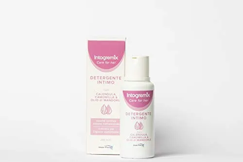 INTOGREMIX CARE FOR HER Detergente intimo Femminile ad Alta Tollerabilità Lenitivo e Rinfrescante con Calendula,Camomilla, Malva, Avena,Tea Tree Oil e Olio Di Mandorle 250ML