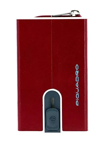 PIQUADRO Blue Square Compact Wallet Slider RFID Rosso