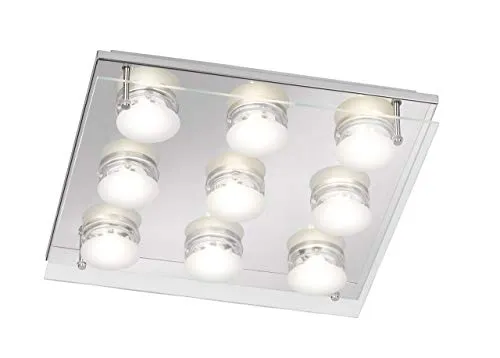 ACTION by WOFI 405801016000 A+ - Lampada da parete in metallo, 5,5 W, integrata Lampadario a 9 punti luce