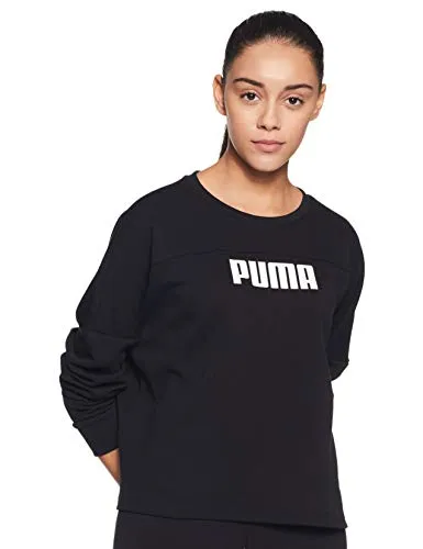 Puma 580086, Felpa Donna, Black, M
