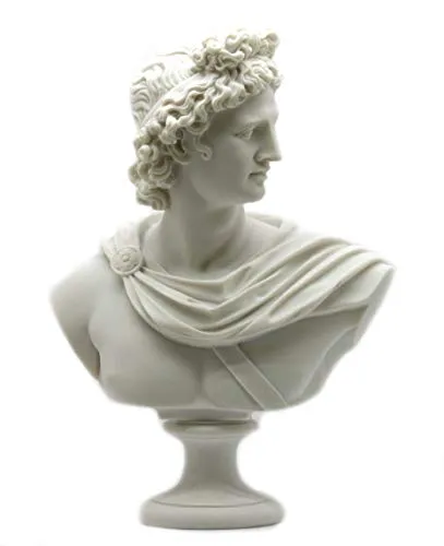 Apollo - Statua greca romana in alabastro, realizzata a mano, 31 cm