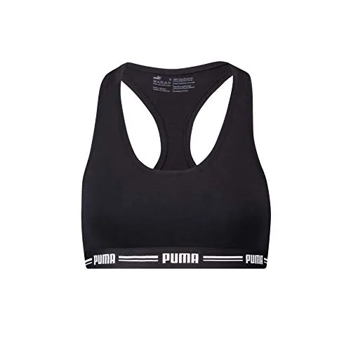 PUMA Iconic Women's Racerback Top (1 Pack) Reggiseno Sportivo, Black, L Donna