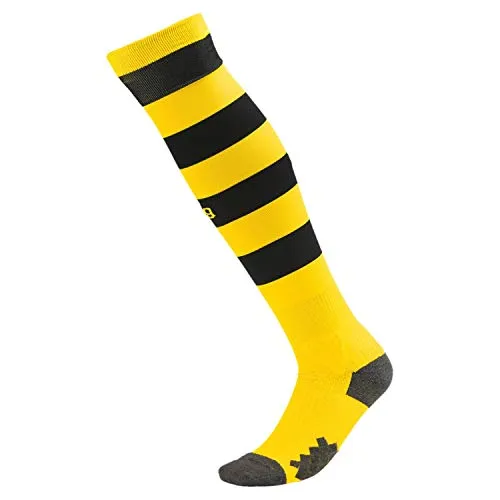PUMA Team BVB Hooped Socks, Calzettoni Calcio Uomo, Cyber Yellow/Black, 1