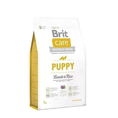 Brit Care Puppy, Ipoallergenico per cani cuccioli di tutte le taglie, Agnello e Riso - 3 Kg