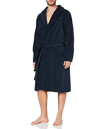 Tommy Hilfiger Icon Bathrobe Accappatoio, Blu (Navy Blazer-pt 416), XL Uomo