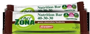 Enerzona Nutrition Bar Confezione da 25 Barrette Gusto Cioccolato Fondete