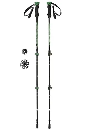 Ferrino Ultar, Bastoncini da Trekking Verde, 61-135 cm