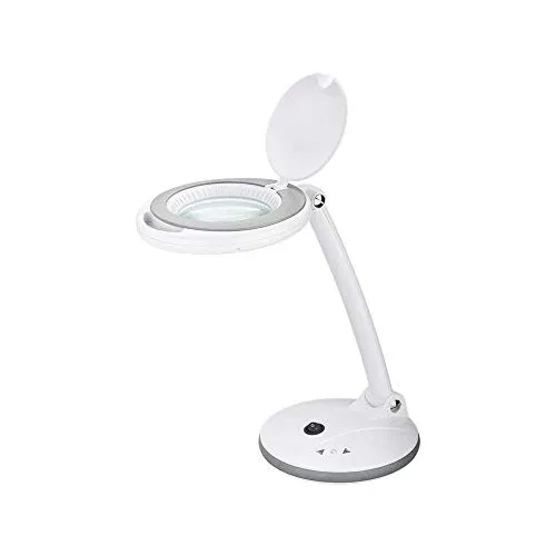 Fixpoint 45274 LED Lampada D'ingrandimento da Tavolo, Bianco, 5 W