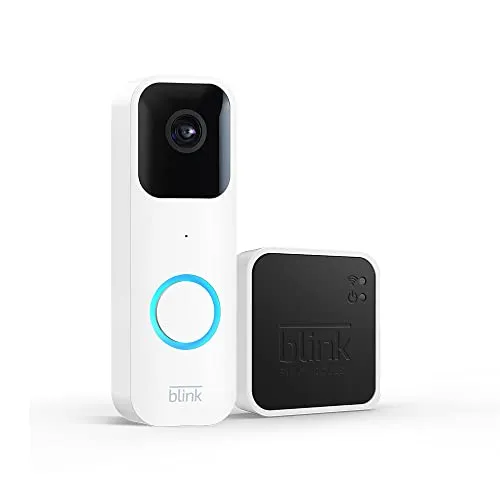 Blink Video Doorbell + Sync Module 2 | Audio bidirezionale, video in HD, notifiche nell’app, config. semplice, con integrazione Alexa | Installazione via cavo o senza fili (bianco)