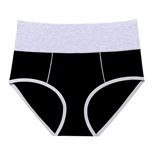 QYQS 2pcs Black Panties for Women Pack Cheekepanties for Donne Cotone, Bondage Sport Mutandine(Size:XL,Color:Nero)