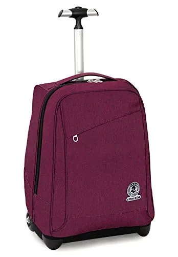 Invicta Trolley Scuola Benin, Viola, 2 in 1, Doppio Uso, con Spallacci Uso Zaino, Maxi Capienza, Scuola, Viaggio, Unisex