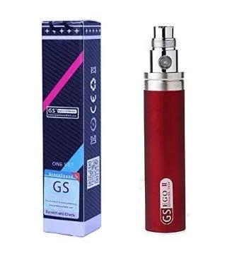 Batteria GS Ego II da 2200 mAh, per sigaretta elettronica, colore rosso, batteria grande Ego 2015 Edition/510 E-Shisha