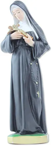 Proposte Religiose Statua Santa Rita da Cascia in Resina. Altezza cm 30. Dipinta a Mano.