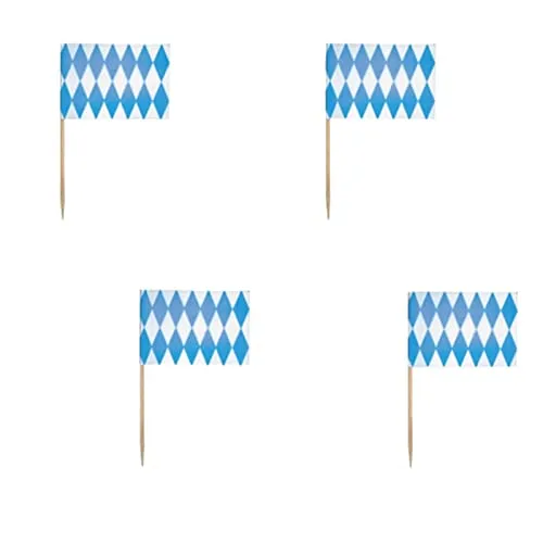 Papstar 16636 200 - Adesivi decorativi, 8 cm, motivo: bandiere bianco/blu