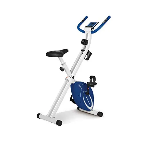 Ultrasport F-Bike Work, Home Trainer con Work Station, Peso Massimo 110 kg, Cyclette da Allenamento, Bici da Fitness con Computer di Allenamento e Sensori delle Pulsazioni Unisex Adulto, Blu Marino