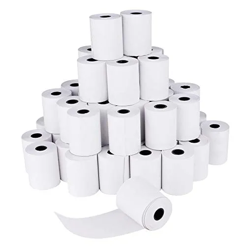 SHiZAK 48 rotoli di carta termica per registratore di cassa POS senza BPA, senza BPA, dimensioni: 57 mm di larghezza, 15,3 m di lunghezza