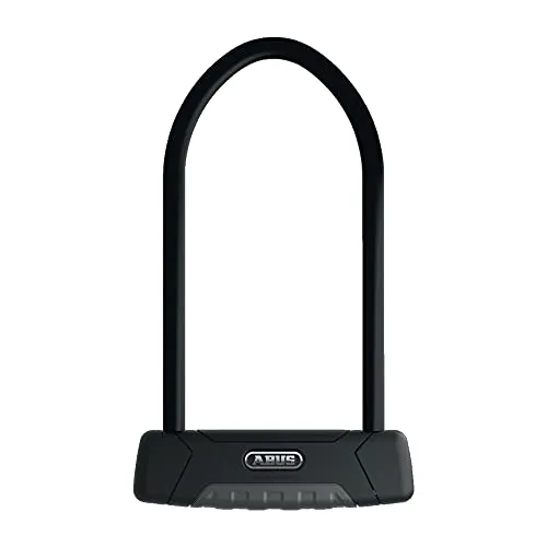 ABUS Granit Plus 470 Lucchetto a U + Supporto USH470 - Lucchetto per Bicicletta con Staffa Parabolica - Livello di Sicurezza ABUS 12 - Colore Nero